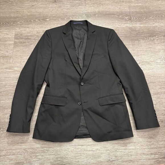 Zara Man Sport Coat Mens 38 Black 2 Button Casual Jacket Viscose‎ Casual Preppy